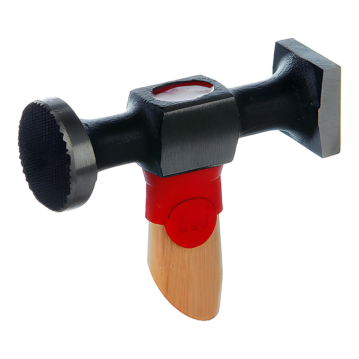 Marteau postillon tête ronde quadrillée manche hickory