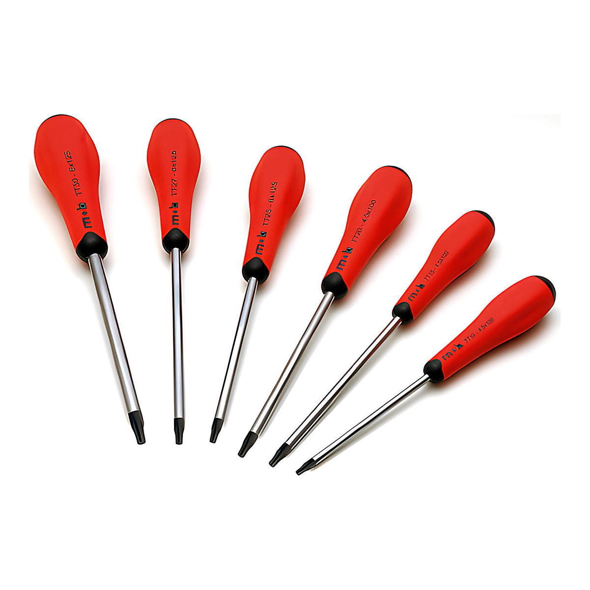 Jeu 6 tournevis Tamper Torx bimatière