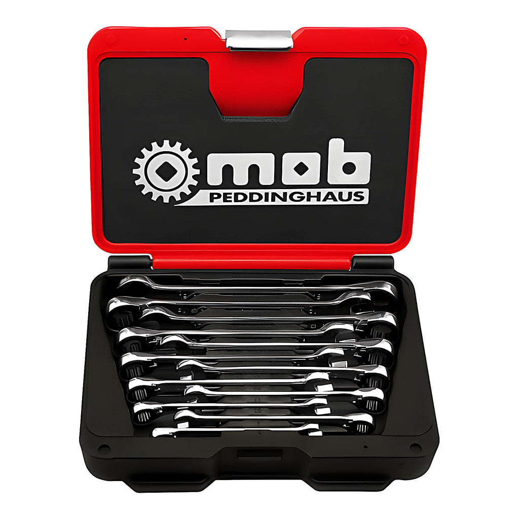 Coffret 12 clés mixtes à cliquet intégré