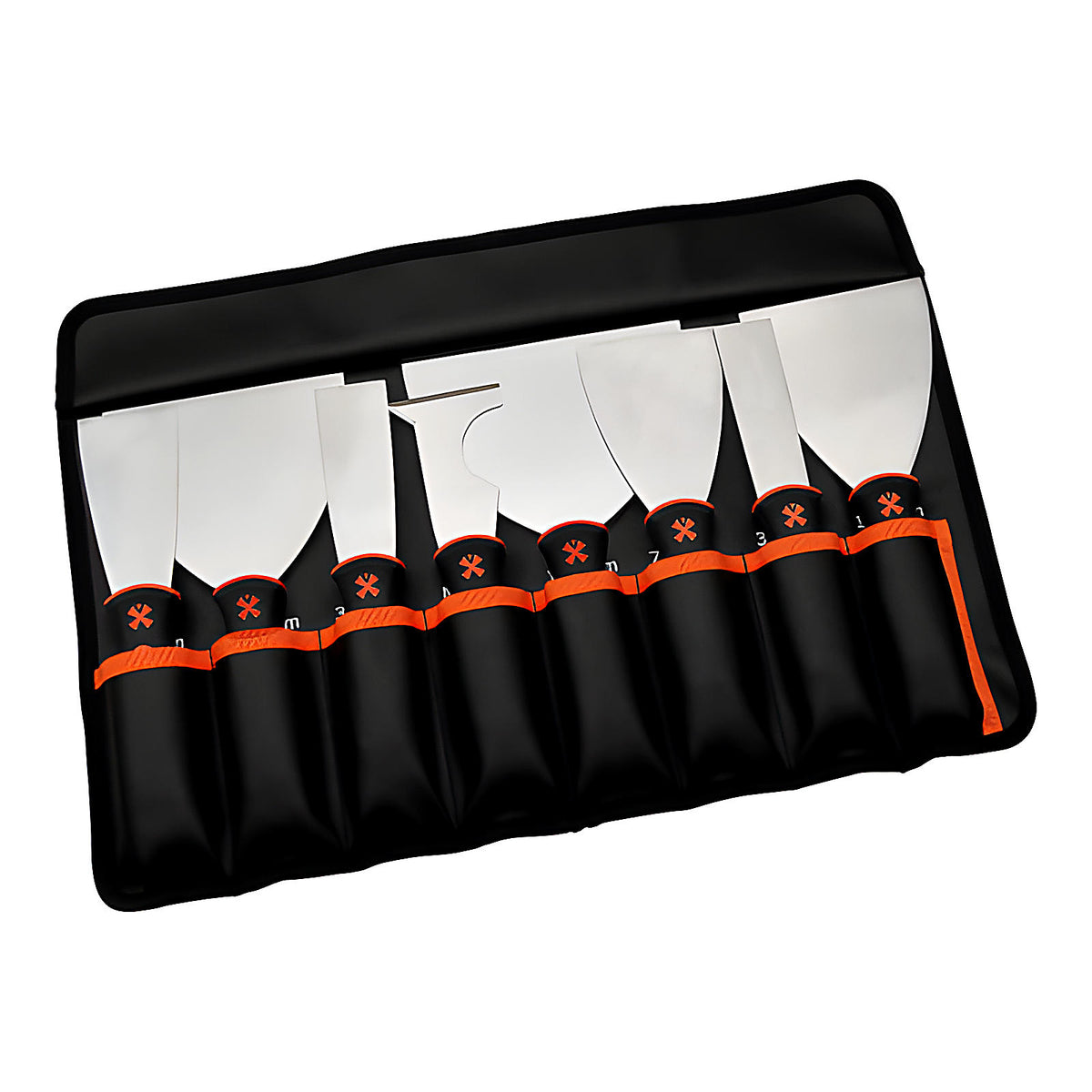 Trousse 7 couteaux américains + 1 multi-usage plaquiste