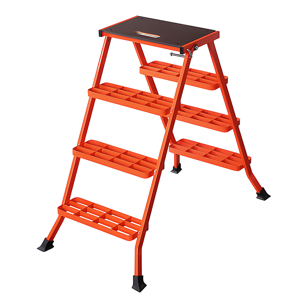 Marchepied pliant acier robuste pour chantier