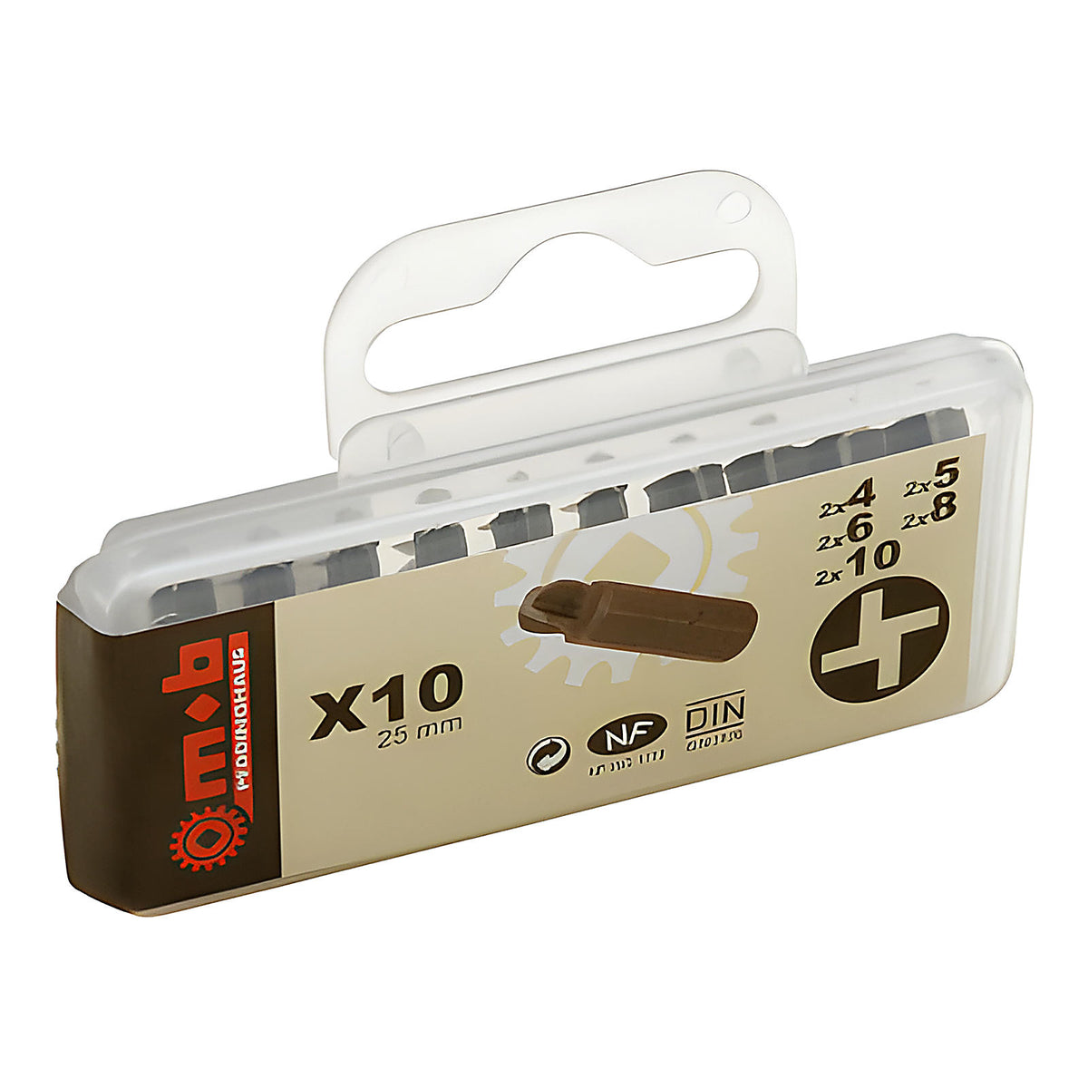 Boîte de 10 embouts Torq-Set 1/4” acier silicium S2