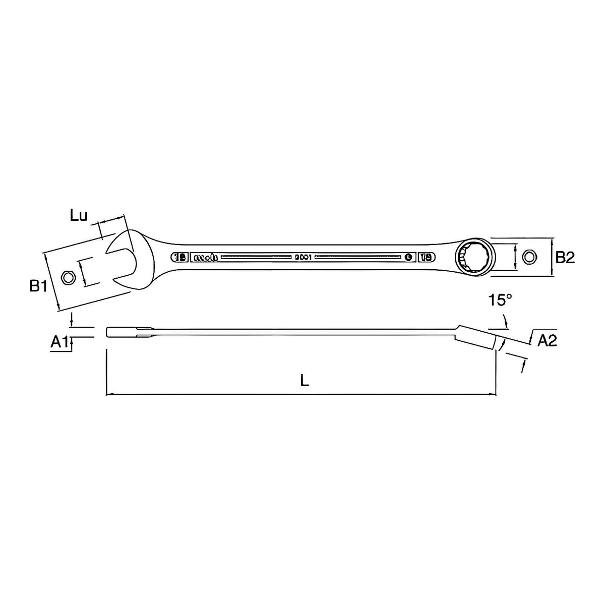 Clés mixtes longues acier forgé chrome-vanadium X5