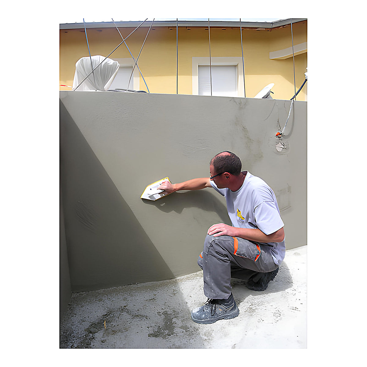 Taloche monobloc pointue semelle mousse façadier X6