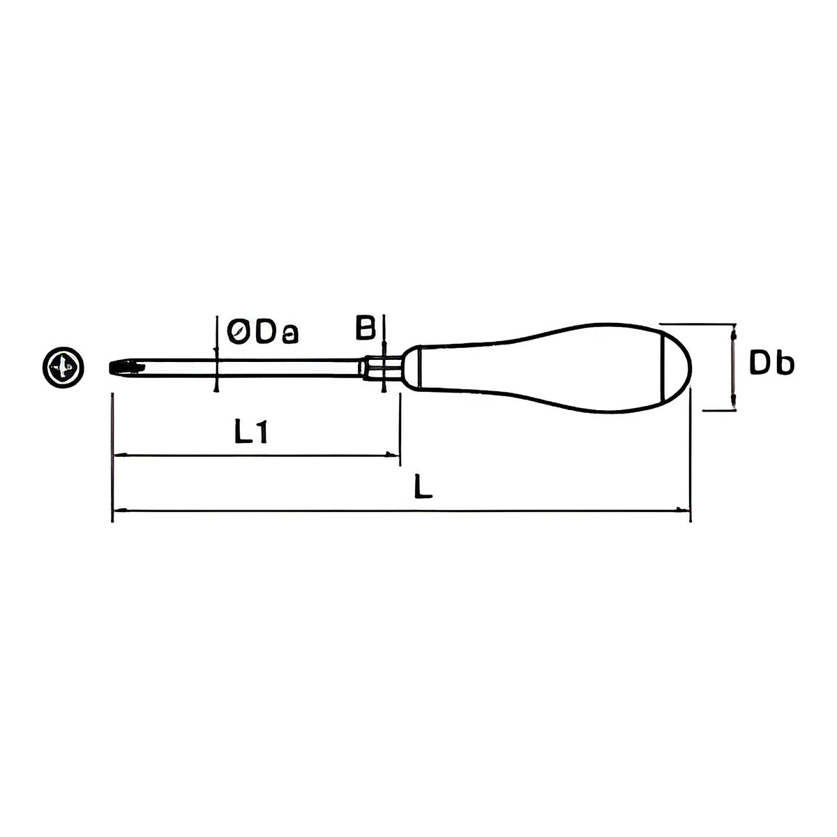 Tournevis Pozidriv à écrou bimatière X5