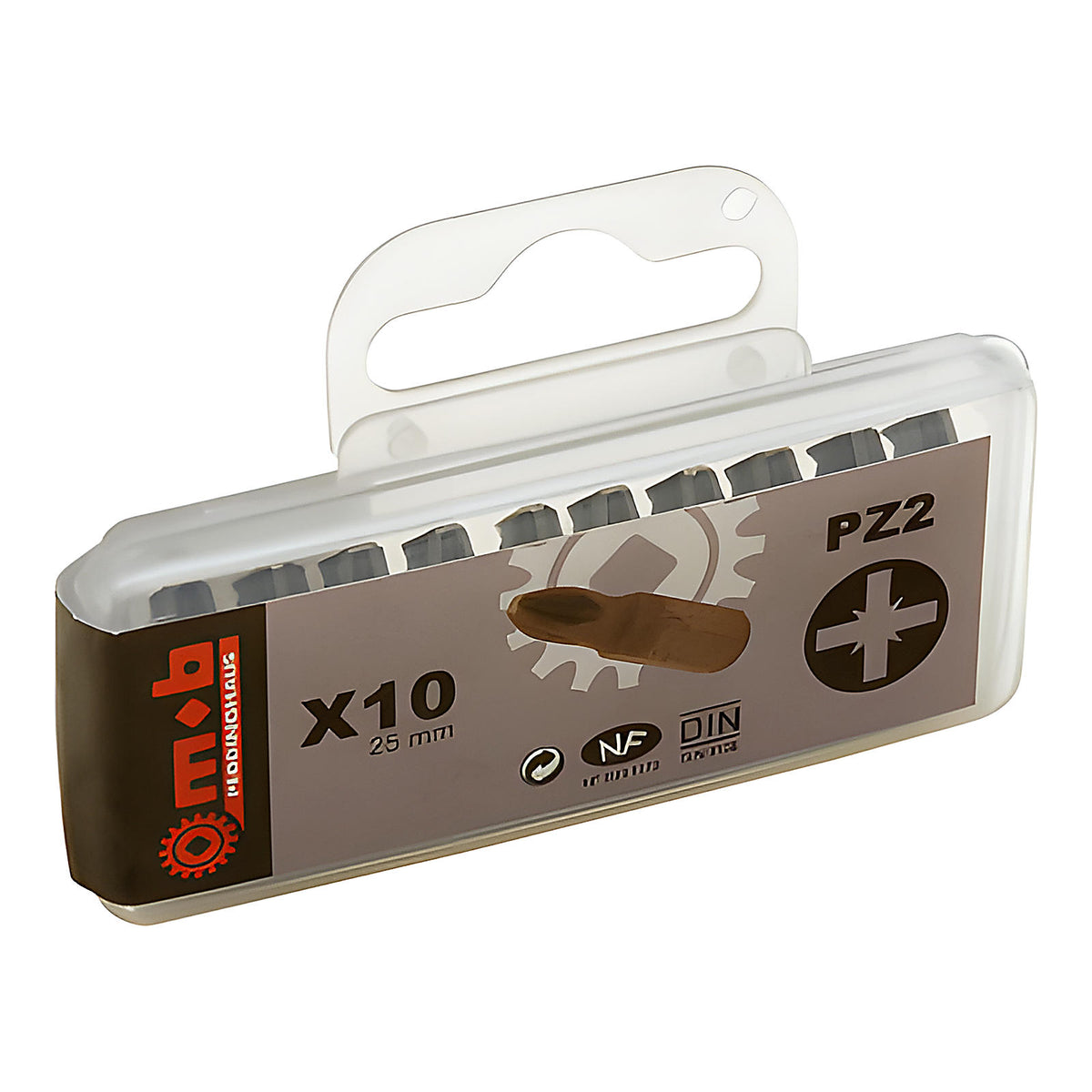 Boîte de 10 embouts Pozidriv 1/4” acier silicium S2