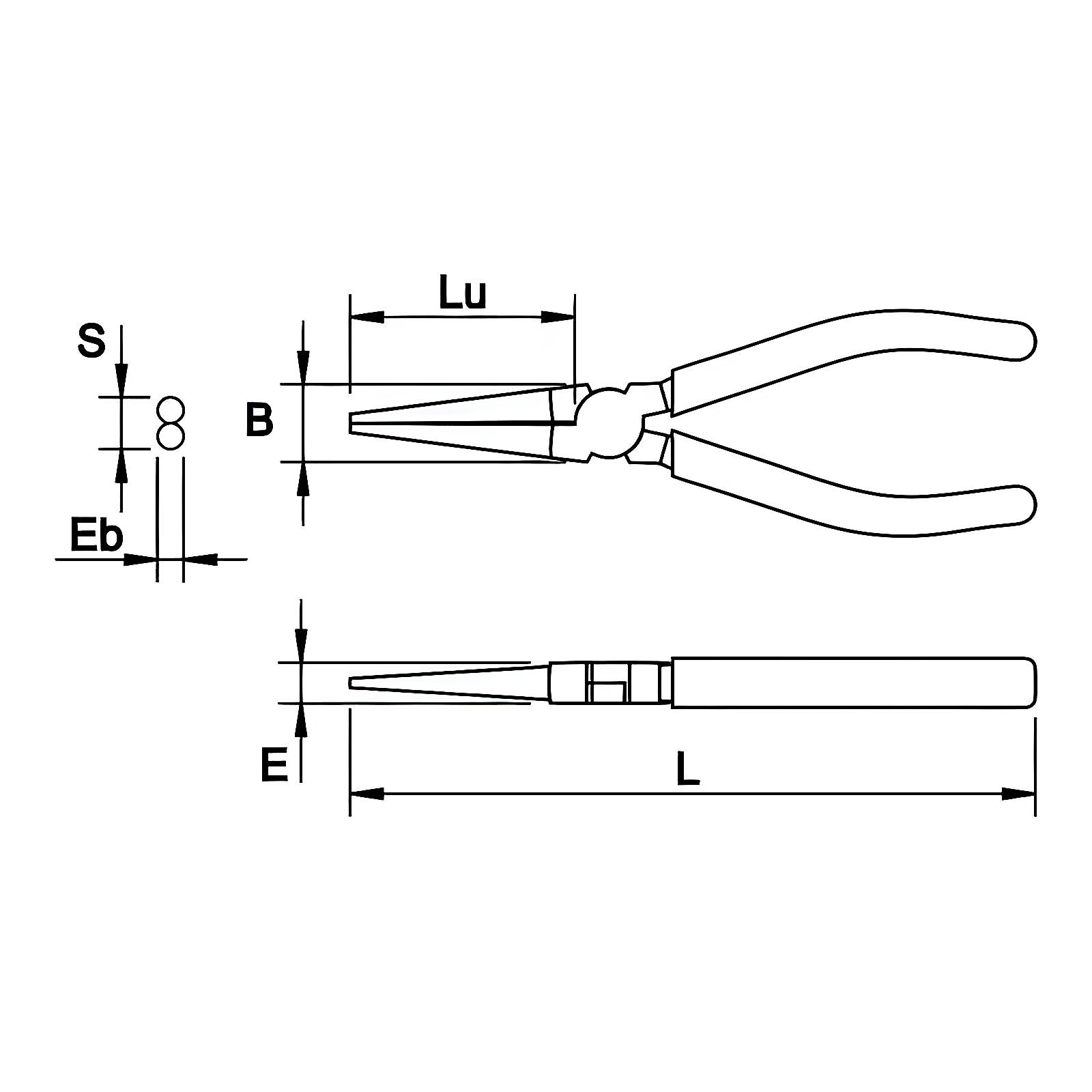 Pince à becs ronds PVC compacte