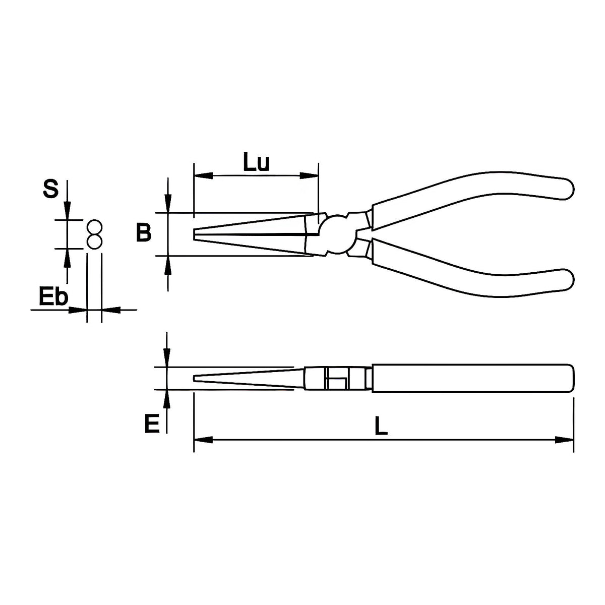 Pince à becs ronds PVC compacte