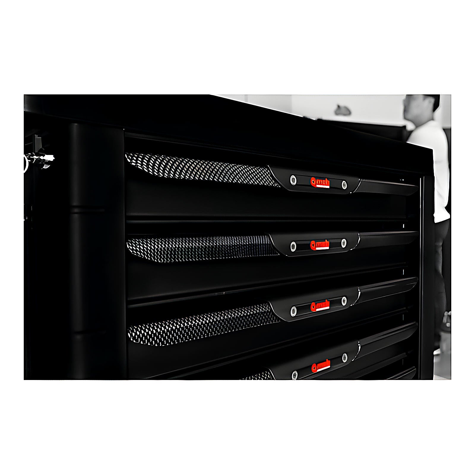 Servante Proliner noire 6 tiroirs garnie 156 pièces