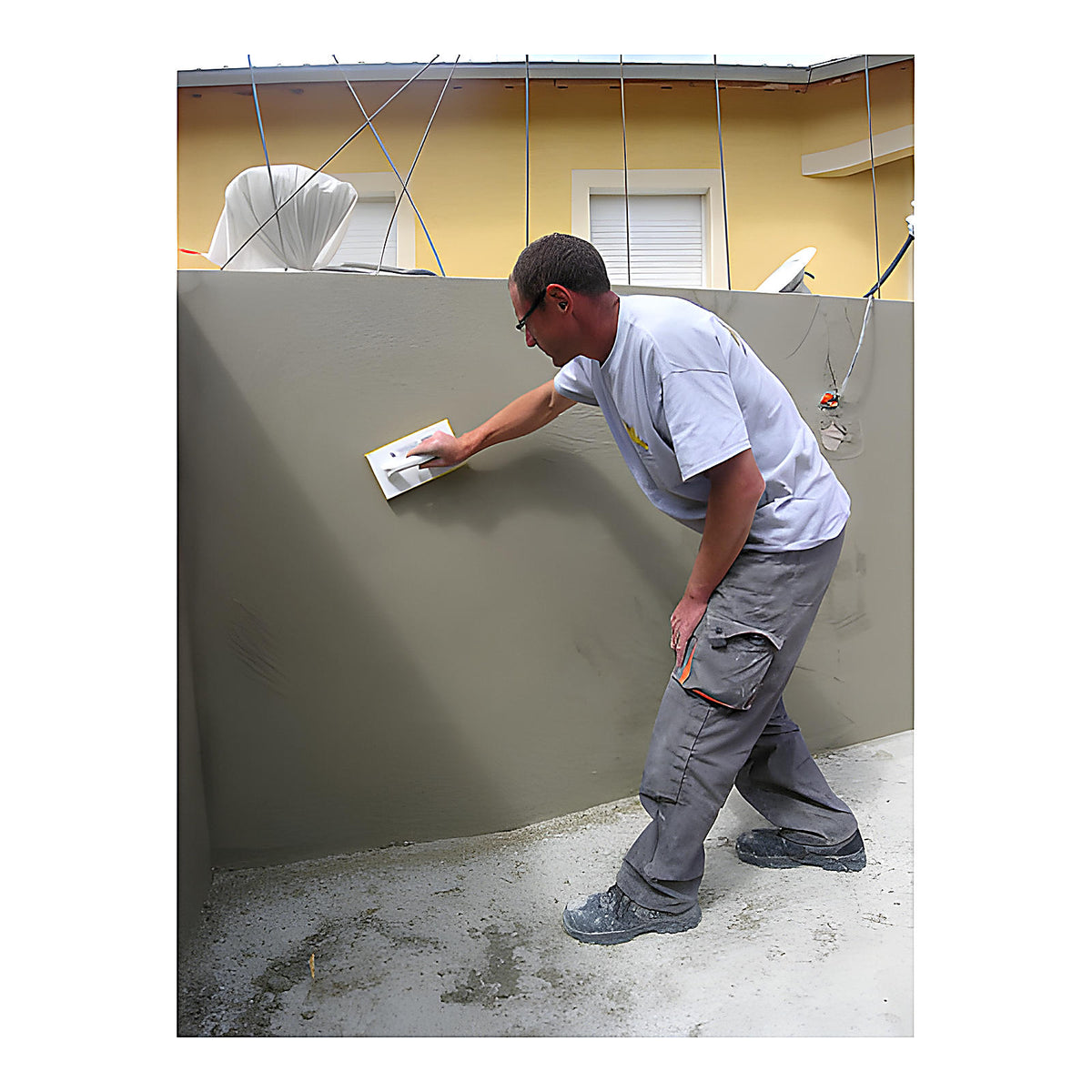 Taloche monobloc rectangulaire semelle mousse façadier X6