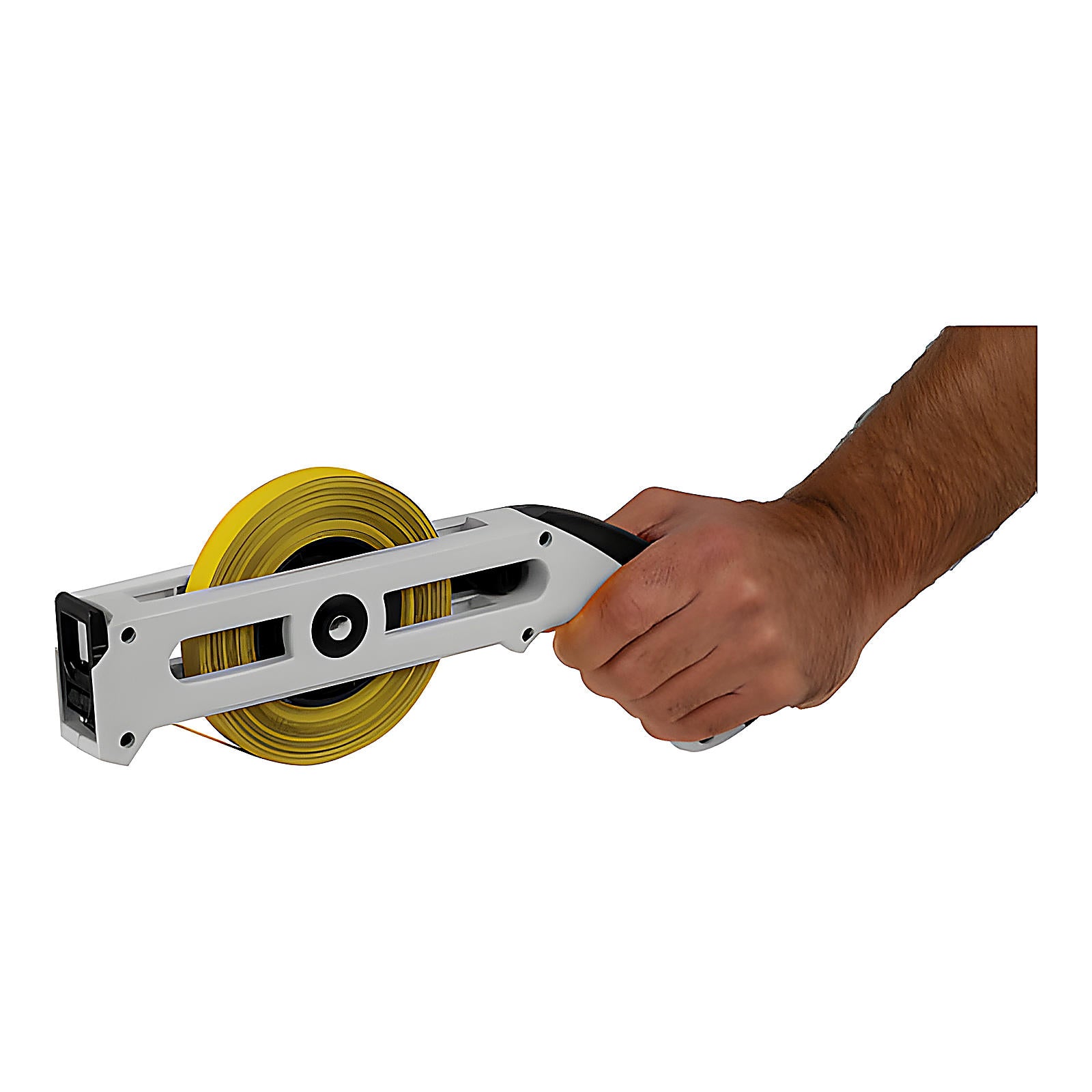 Mètre long ruban acier avec manche bimatière