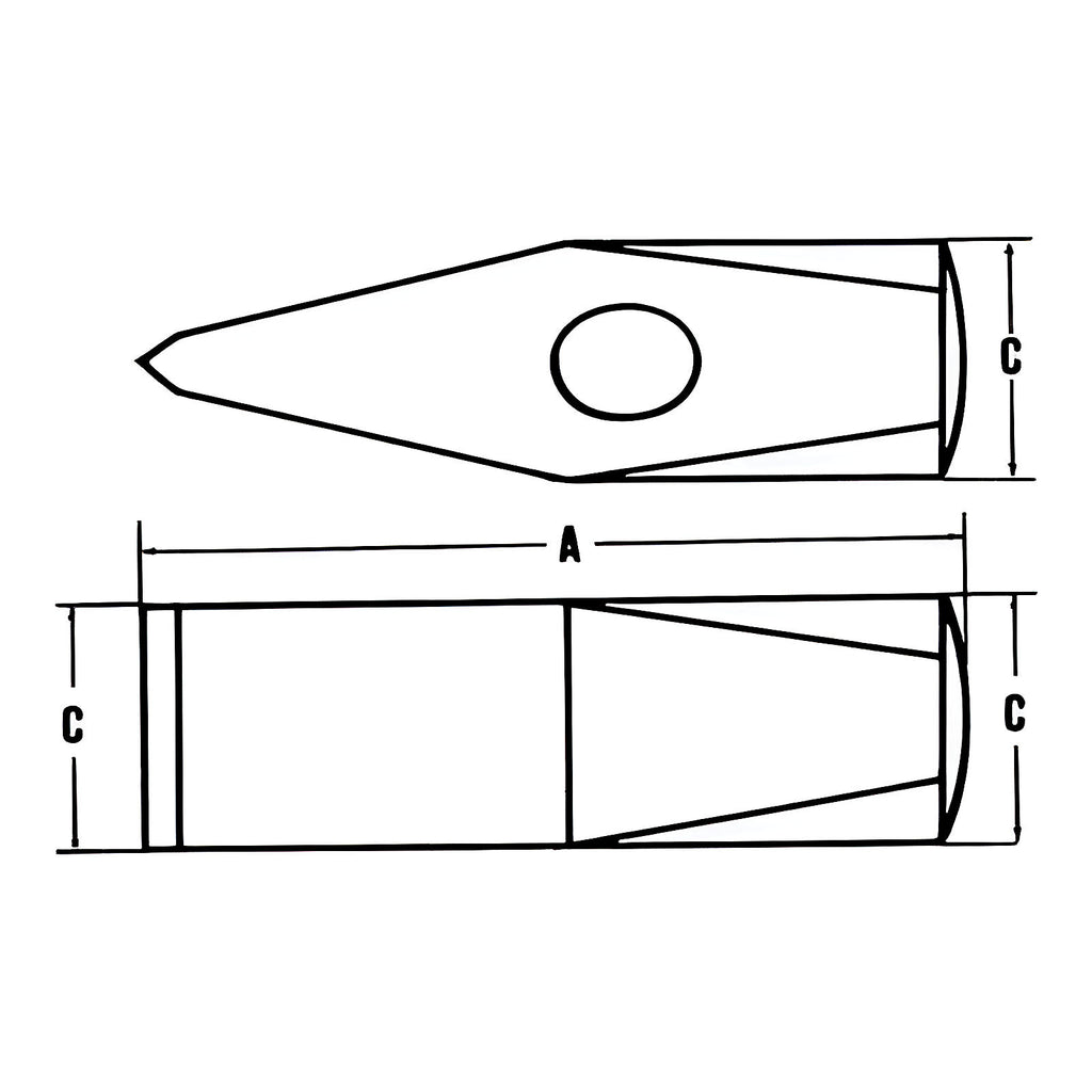 Masse à tranche manche Nertech acier carbone C45