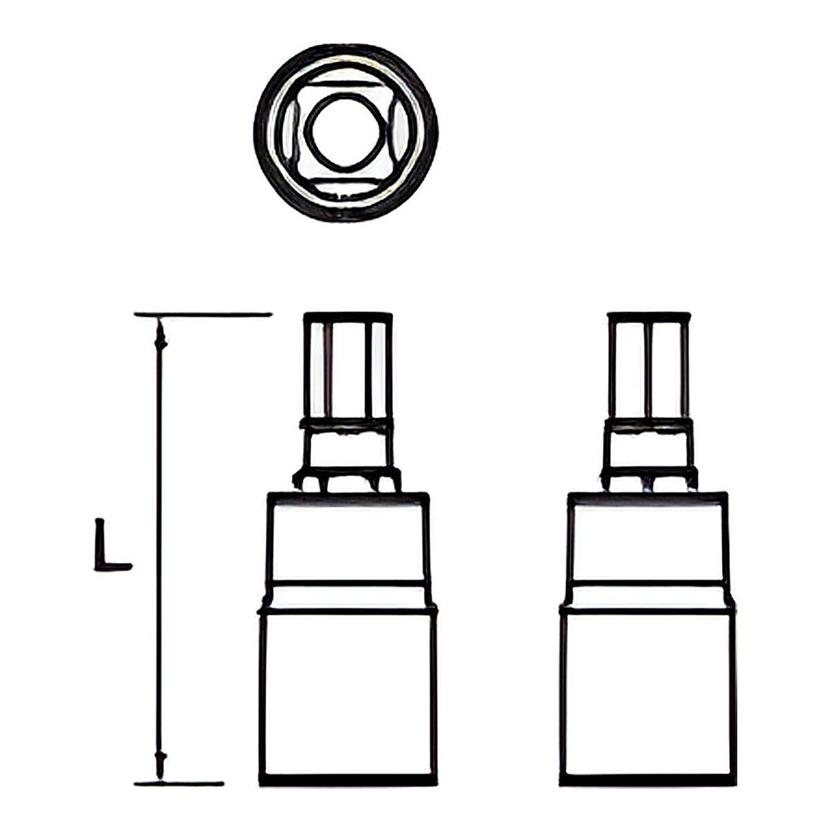 Douille tournevis hexagonale 1/2” X5