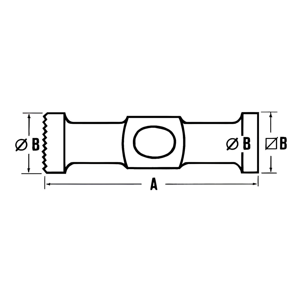 Marteau postillon tête ronde quadrillée manche hickory