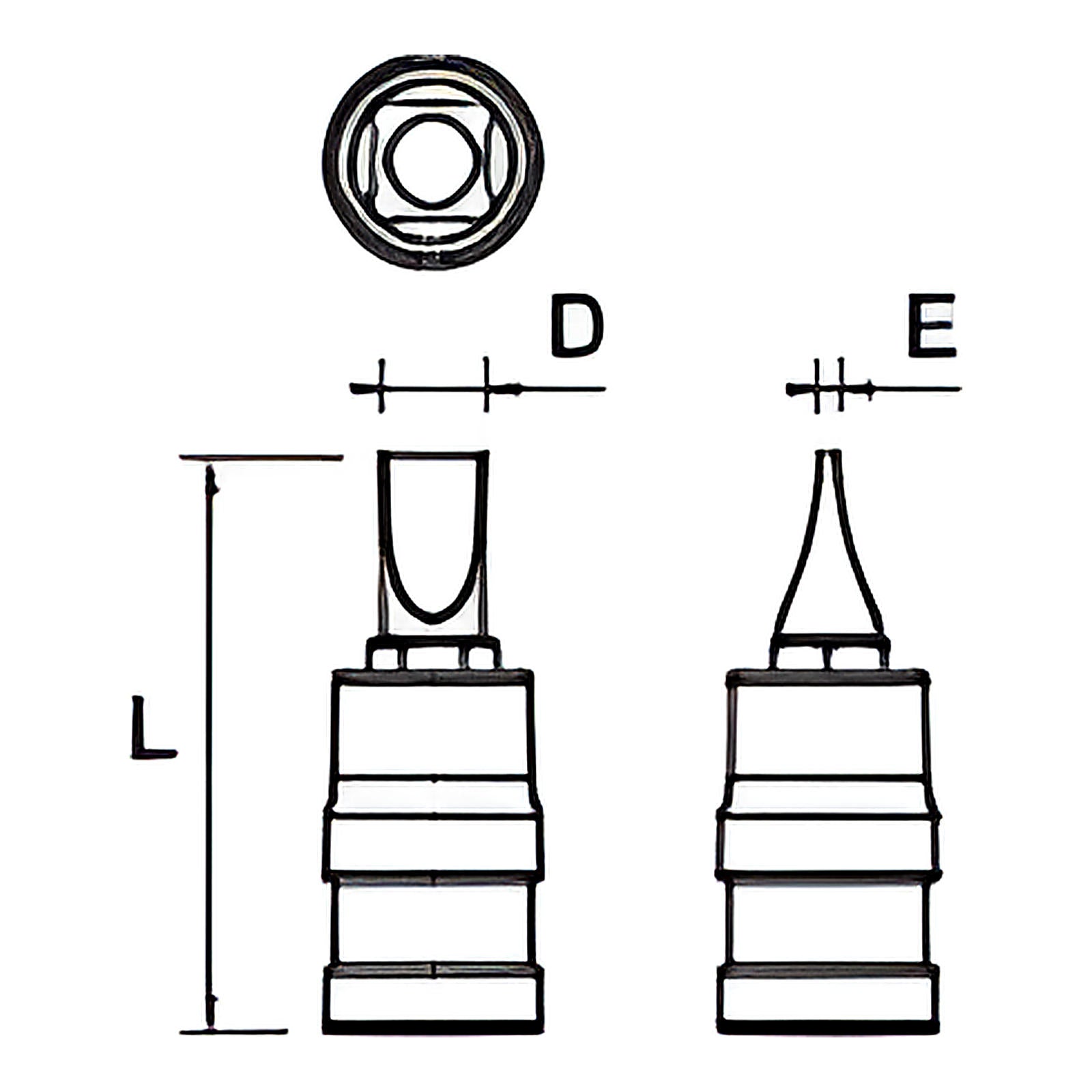 Douille tournevis à fente 1/2” X5