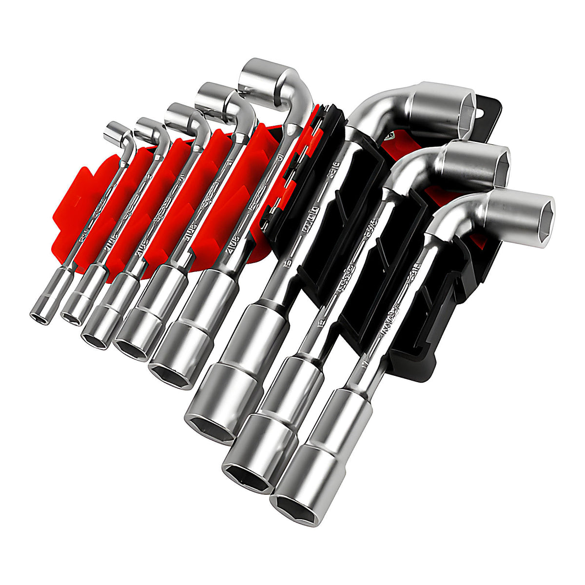 Monture 8 clés à pipes 6x6 pans avec rangement