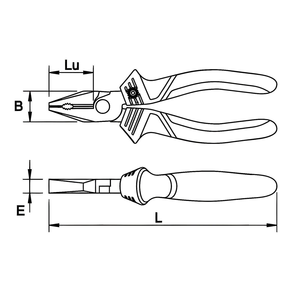 Pince universelle bimatière avec garde