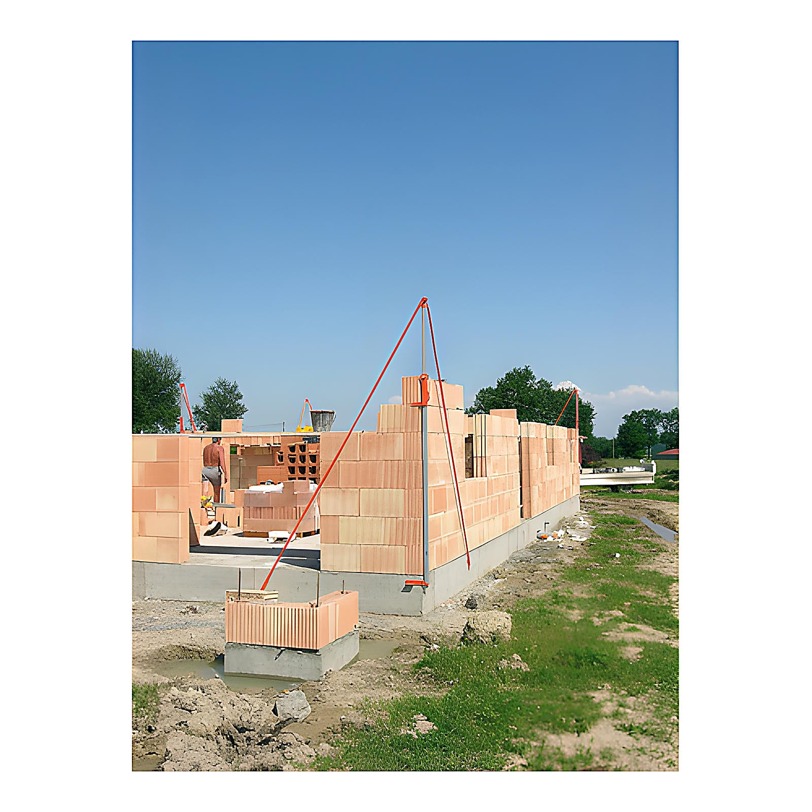 Poteau d’angle pour construction murs maçon