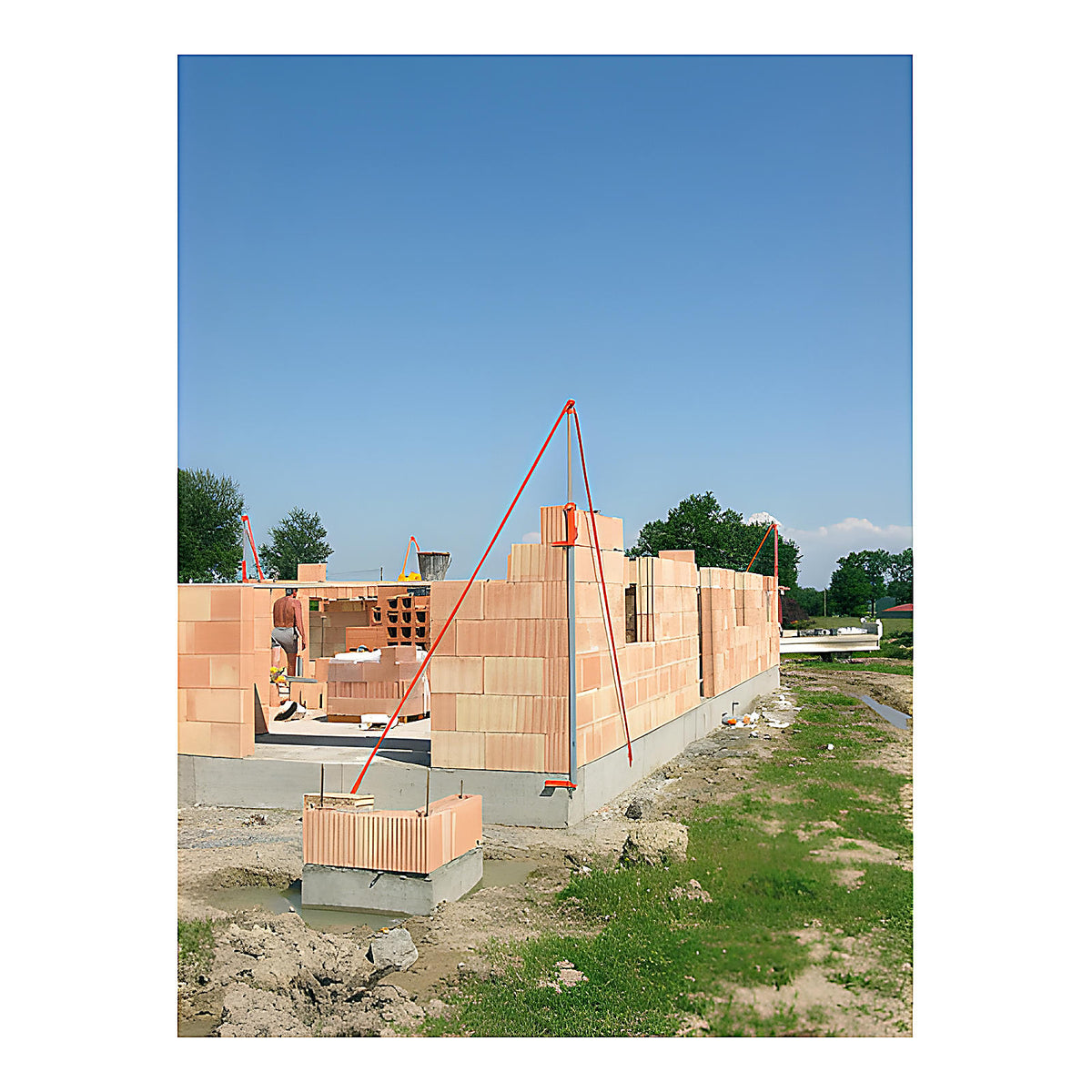 Poteau d’angle pour construction murs maçon