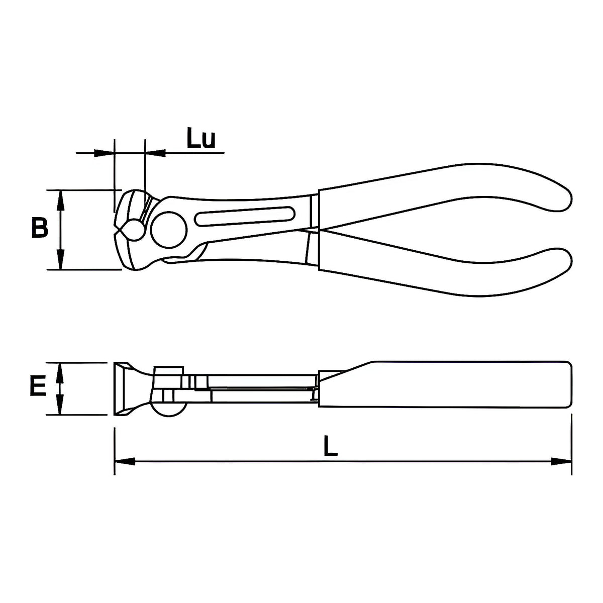Pince coupante frontale PVC compacte