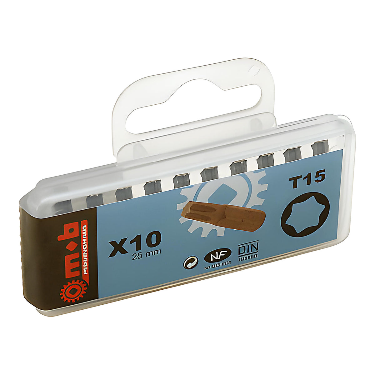 Boîte de 10 embouts Torx 1/4” acier silicium S2