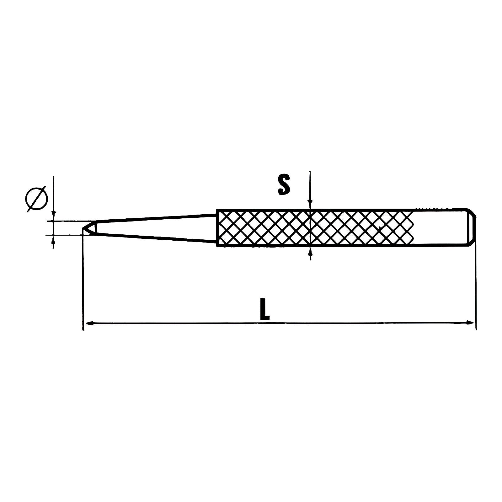 Pointeau de mécanicien chrome-vanadium forgé 52-58 HRC X10