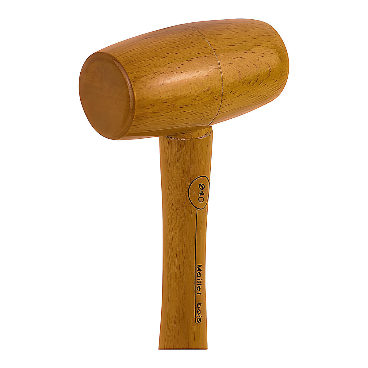Maillet en bois hêtre naturel tête forme tonneau