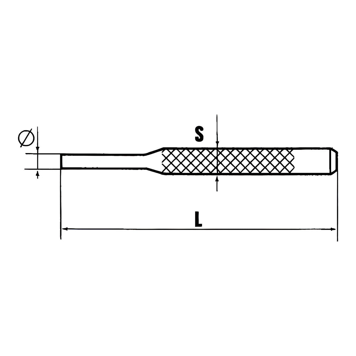 Chasse-goupilles de mécanicien ronds moletés chrome-vanadium X10