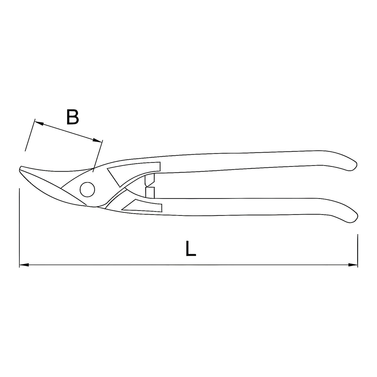 Cisaille passe-franc bichantourneuse gauche 260 mm