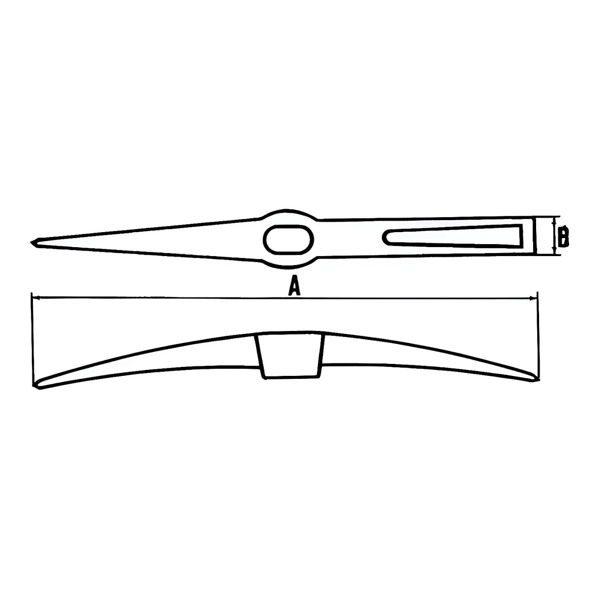 Marteau à piquer manche hickory tête effilée maçon