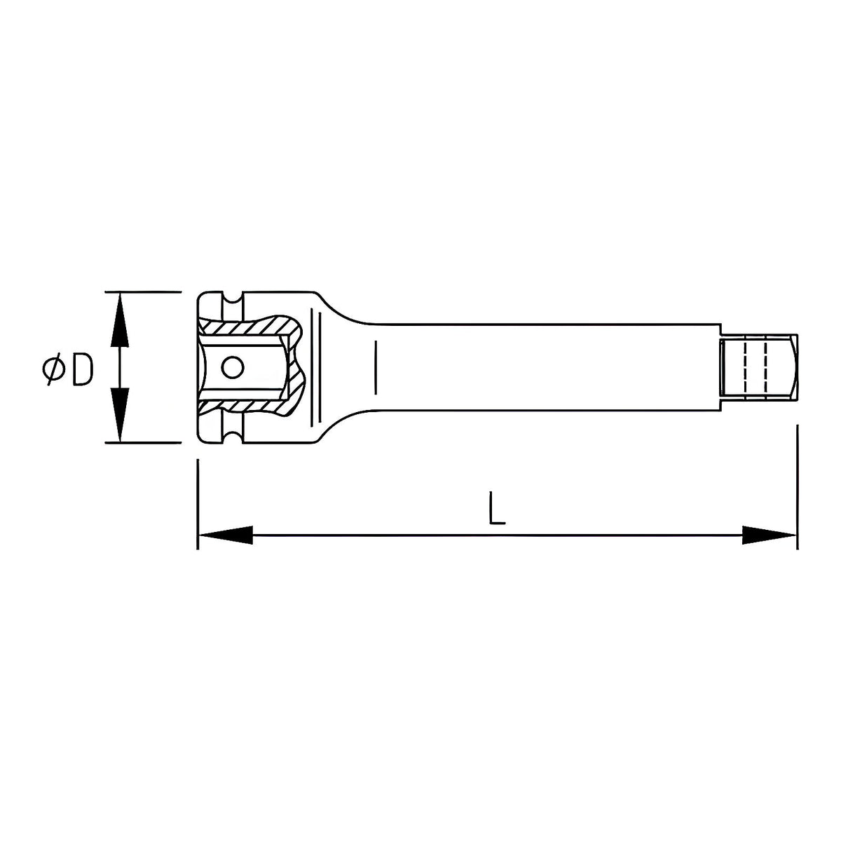 Rallonge impact 1/2” pour visseuse