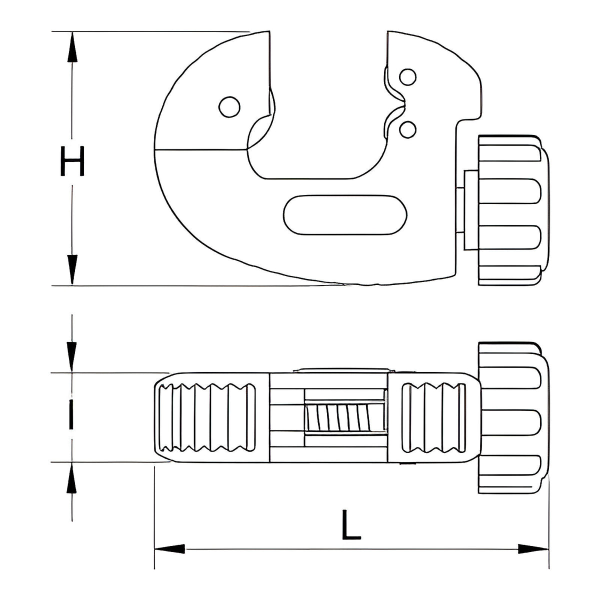 Mini coupe-tube cuivre sur carte pour plombier