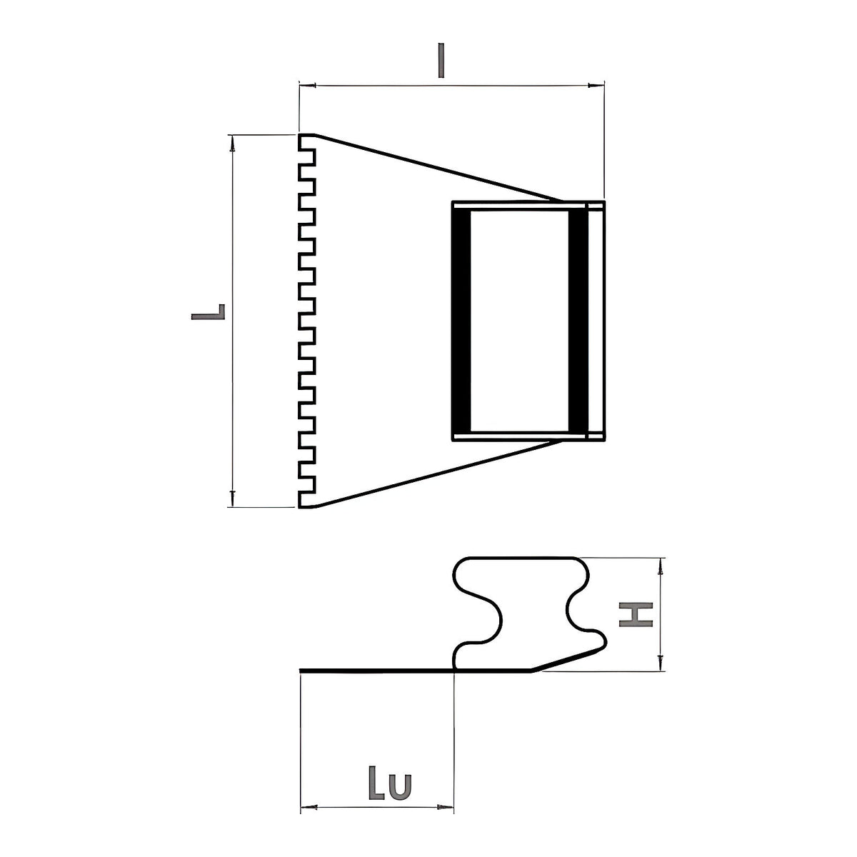 Ergolame denté 30 cm pour encollage carreaux et faïences X2