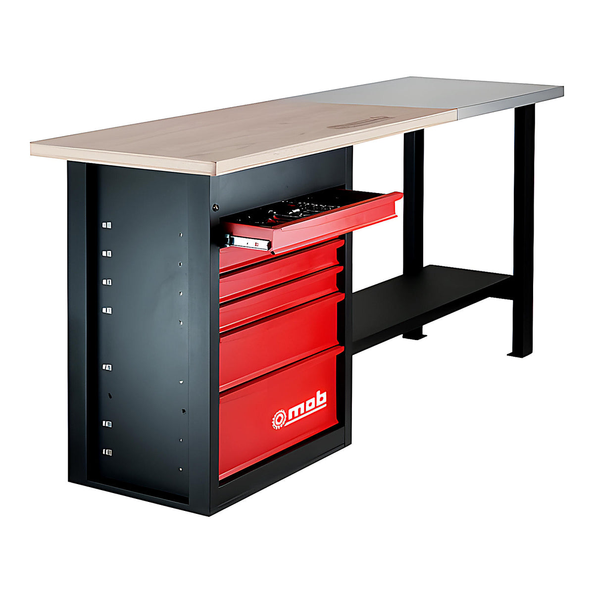 Établi 6 tiroirs avec plaque inox charge 1000 kg