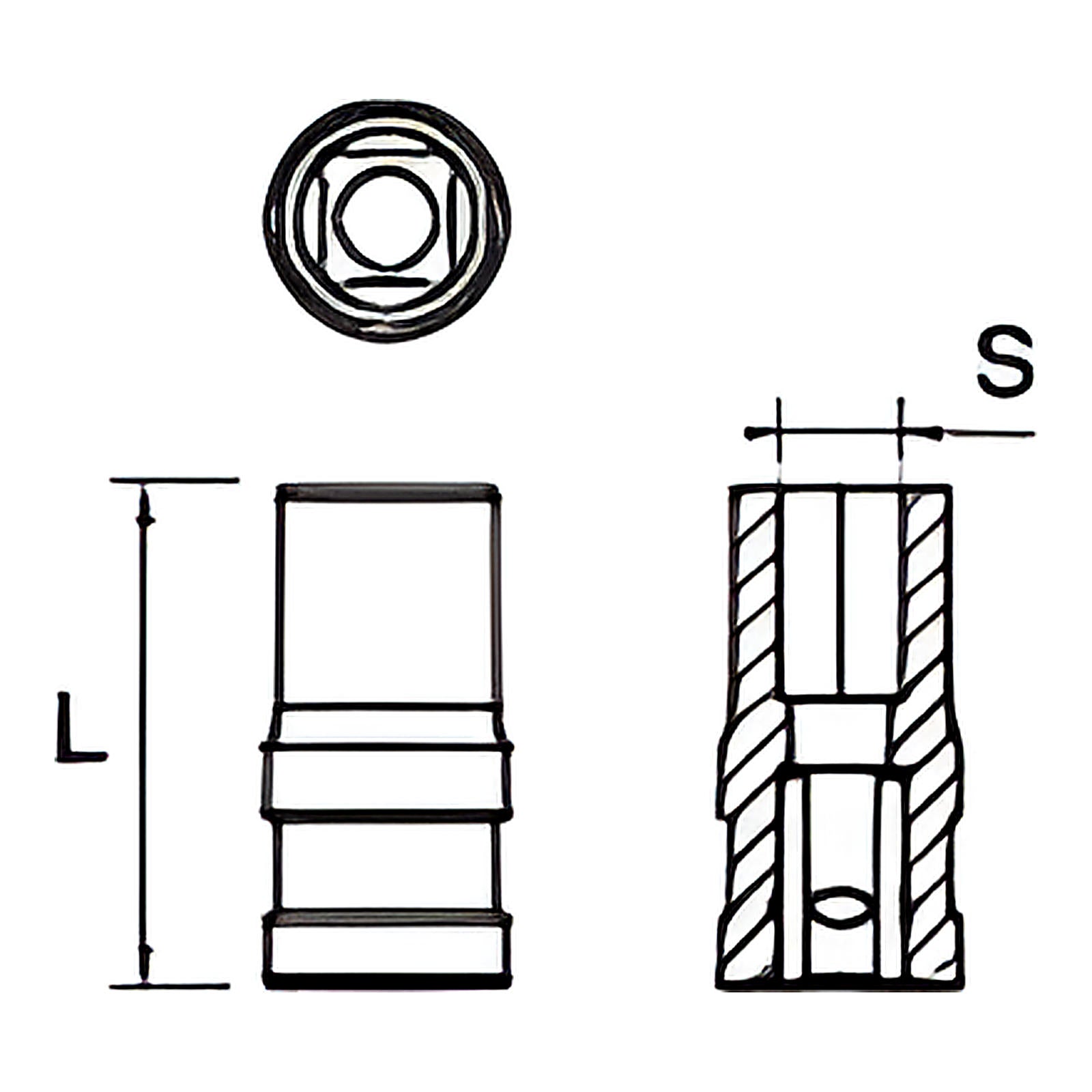 Douille porte-embouts 6 pans 1/4” double femelle X5