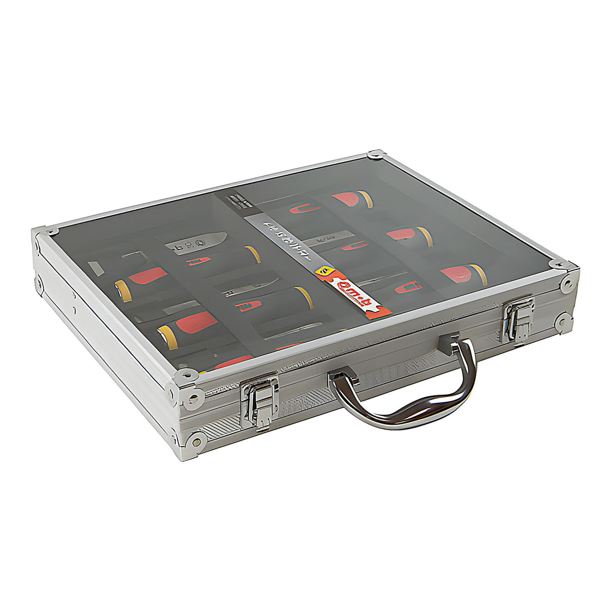 Mallette aluminium 6 ciseaux de sculpteur tri-matière