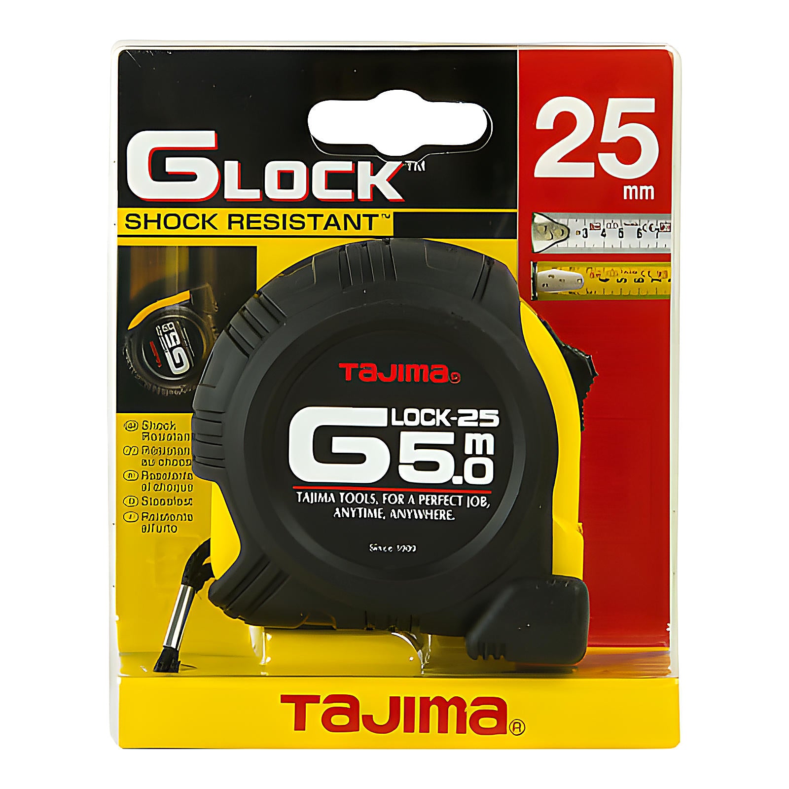 Mètre G-Lock Tajima ABS élastomère antichoc