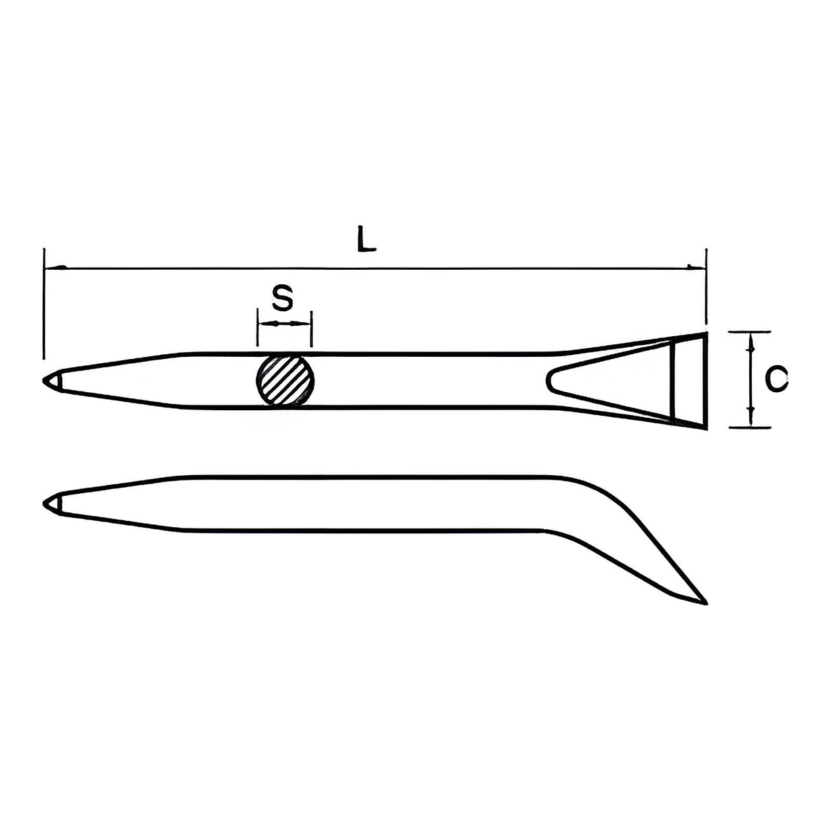 Pince de monteur levier et pointe alignement maçon