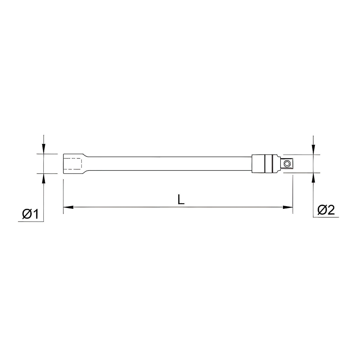 Rallonge 1/4” Click N Hold verrouillage