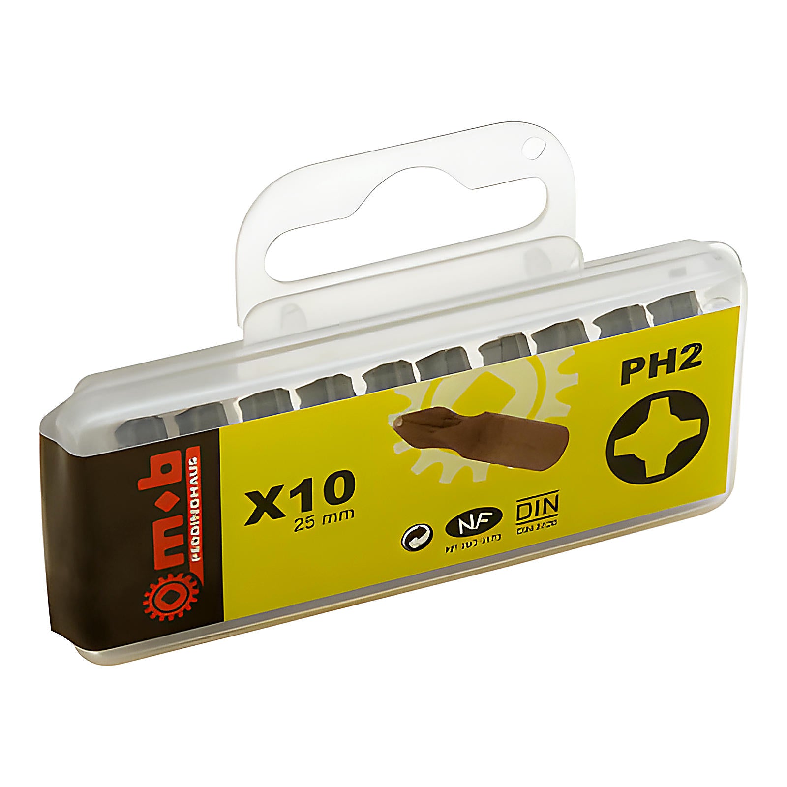 Boîte de 10 embouts Phillips 1/4” acier silicium S2