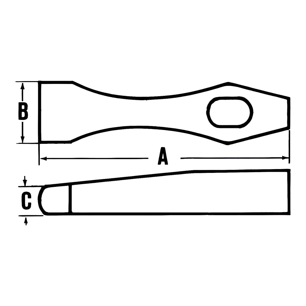 Marteau à retreindre manche hickory pour chaudronnier