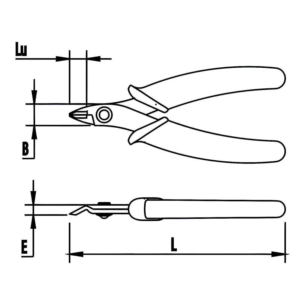 Pince coupante à ras micro précision tête fine
