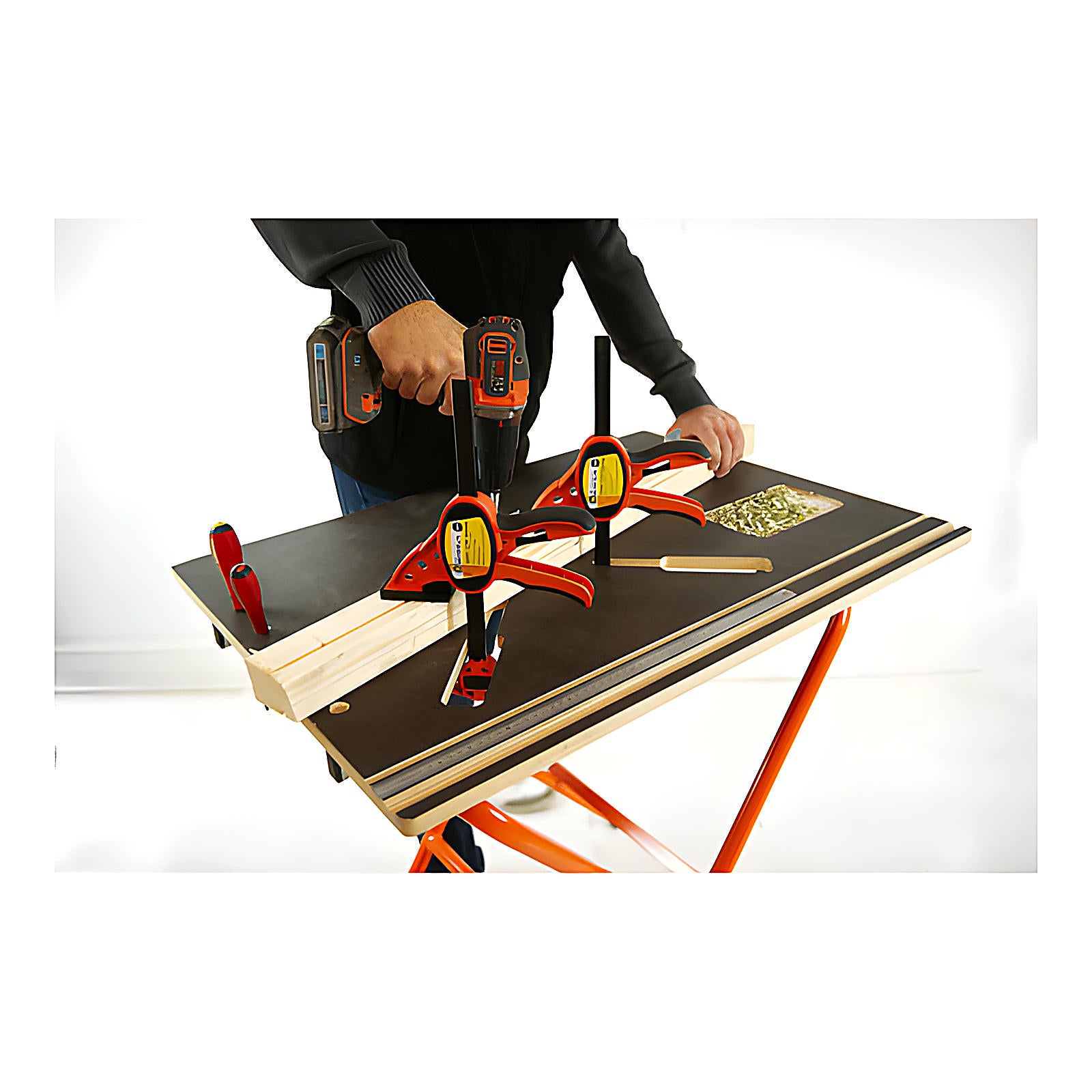 Établi de chantier Thales pliant antidérapant ultra-compact