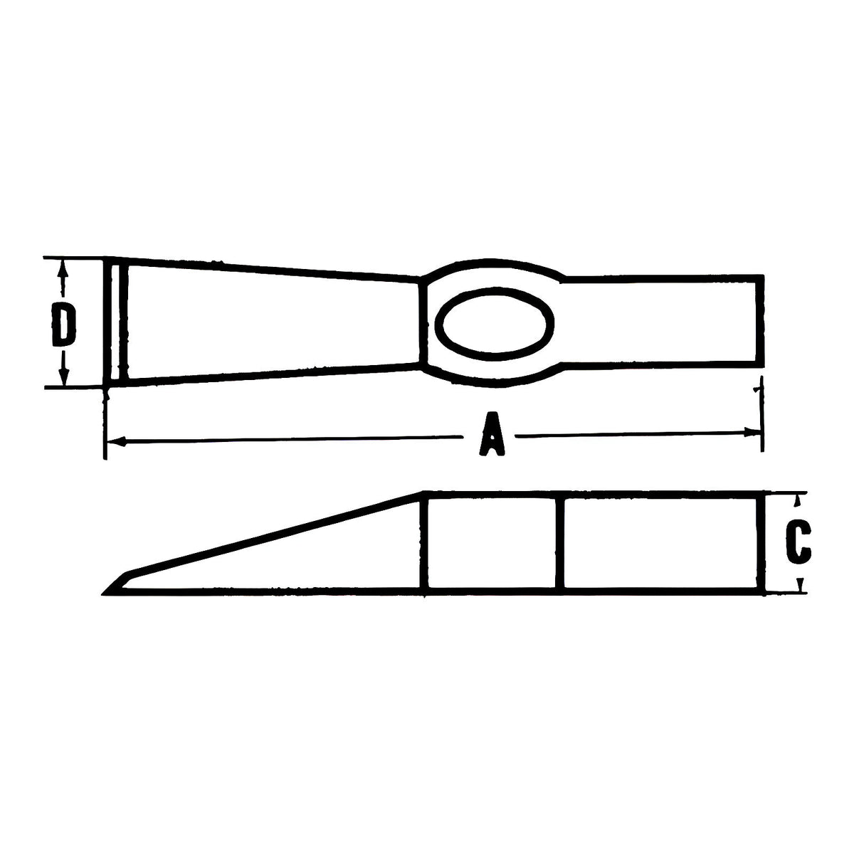 Marteau de carreleur acier carbone C45 trempé