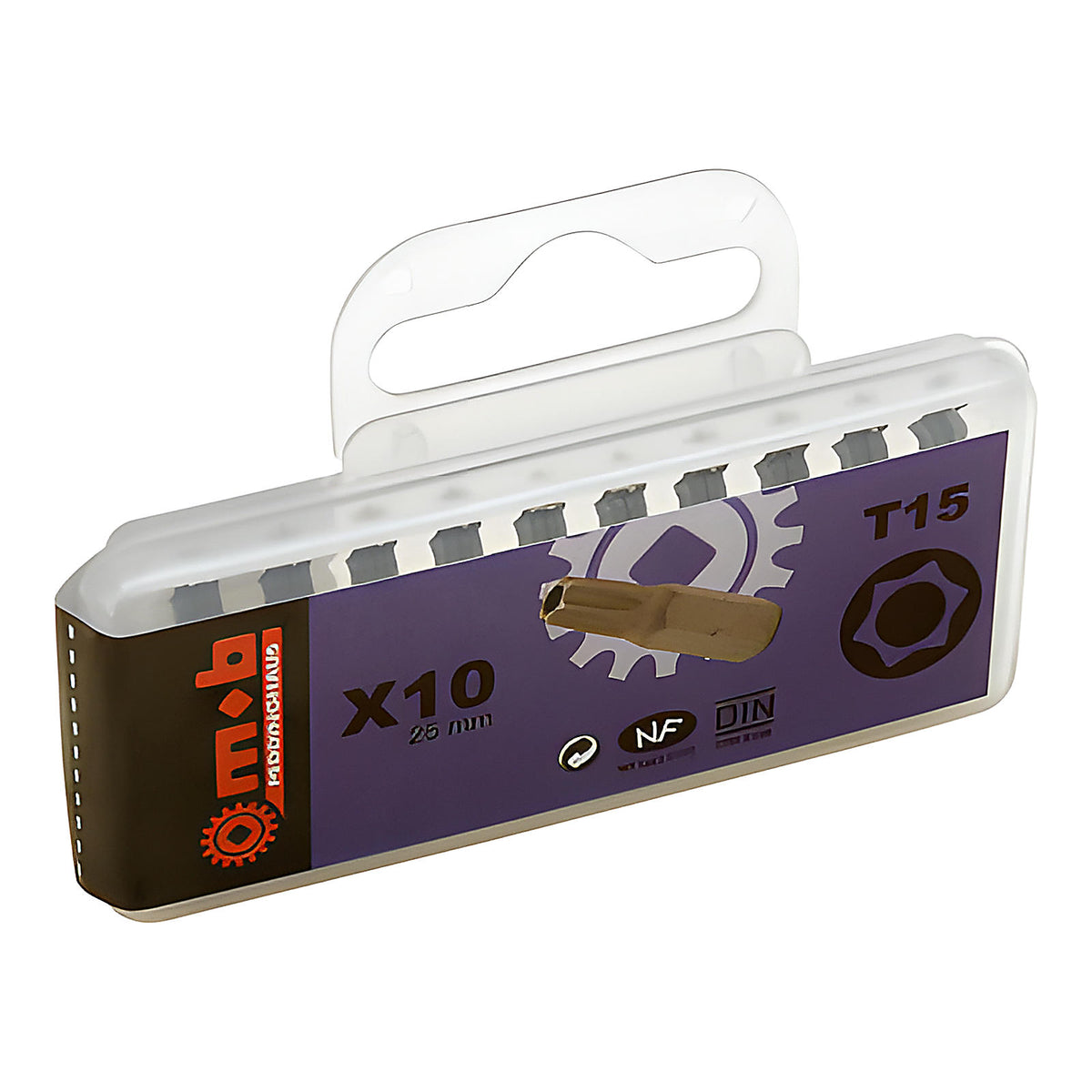 Boîte de 10 embouts Tamper Torx 1/4” acier silicium S2
