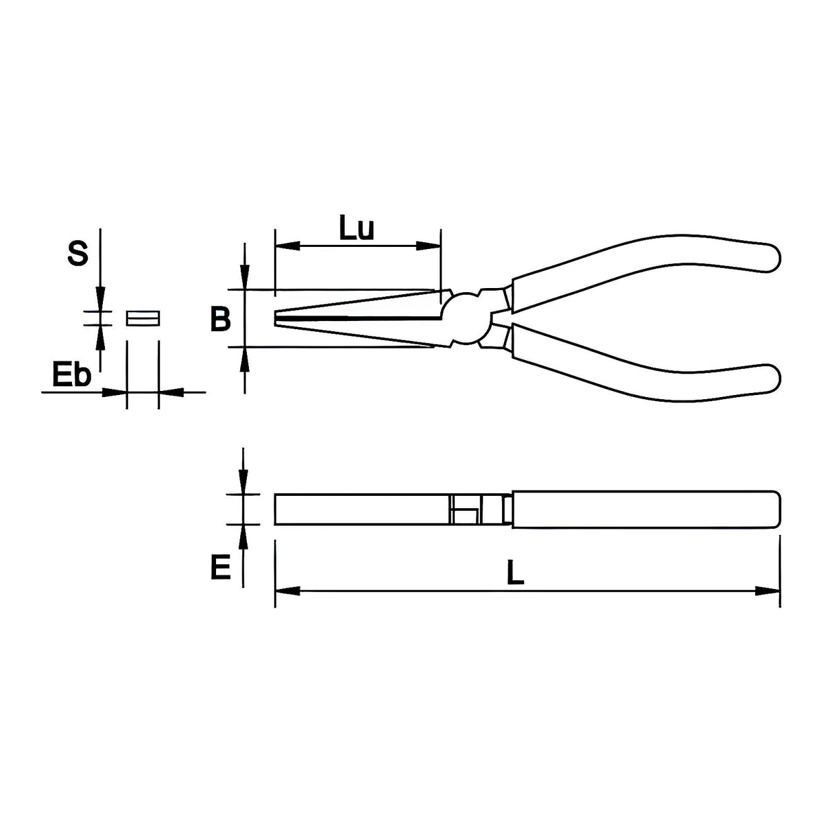 Pince à becs plats PVC compacte