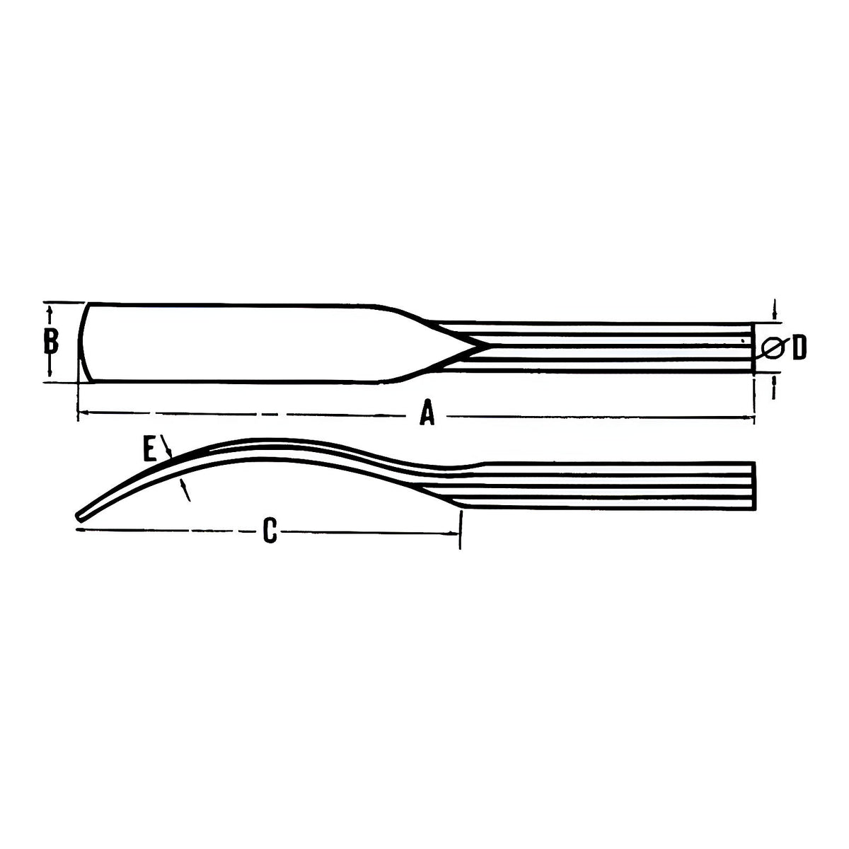 Cuillère étroite polie de carrossier