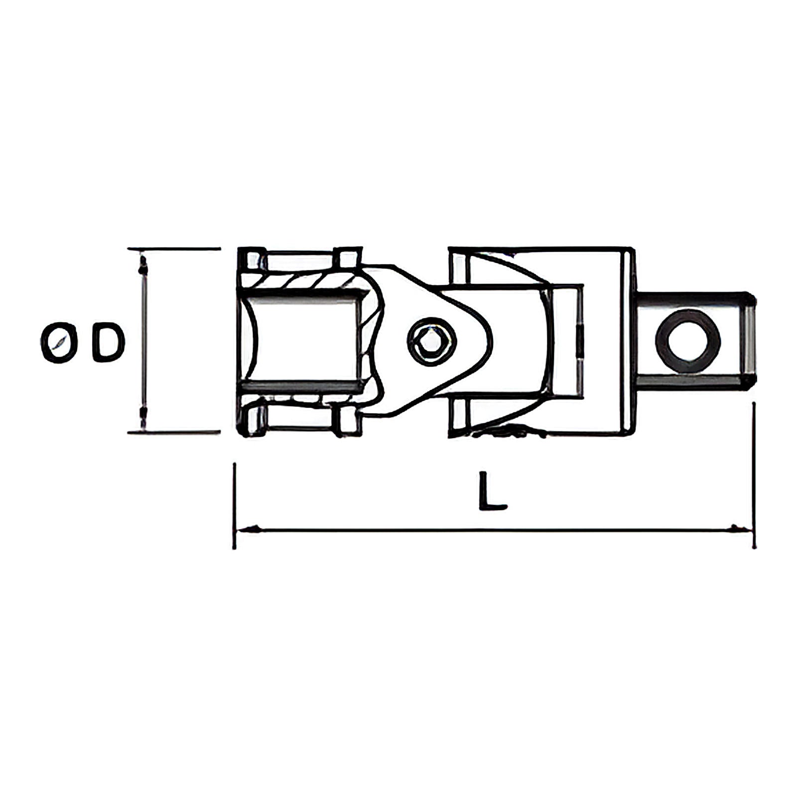 Cardan universel 1/2” sur carte