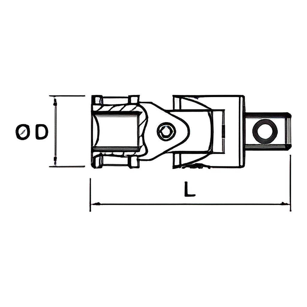 Cardan universel 1/2” sur carte