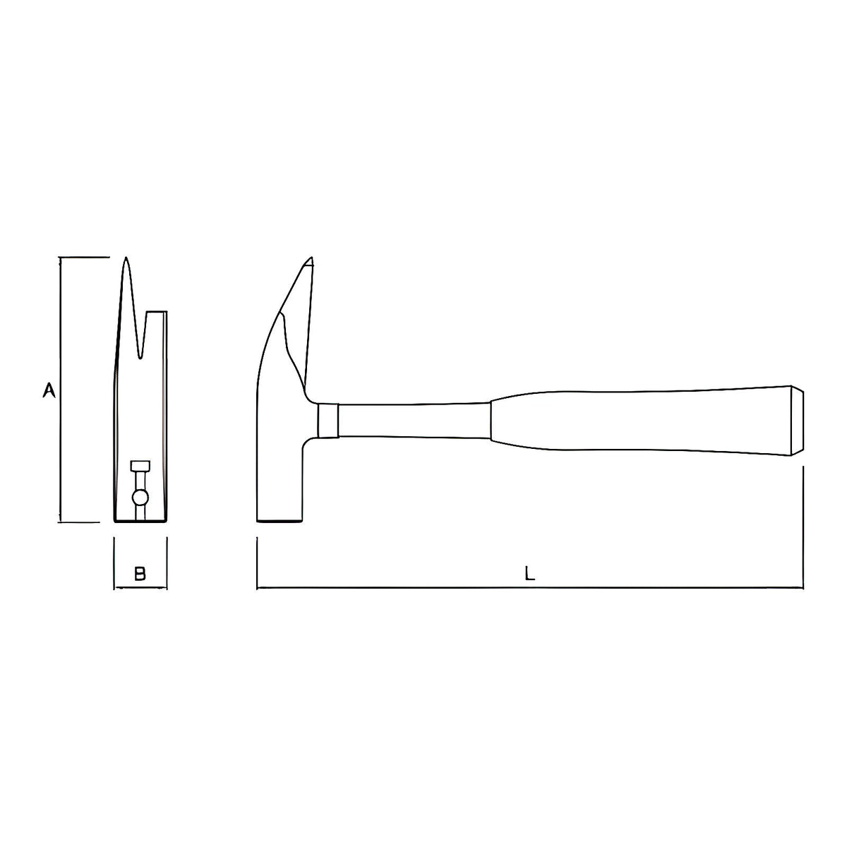 Marteau de charpentier tête quadrillée avec aimant X2